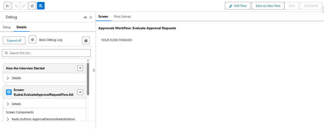 Improved Debugging for Screen Flows