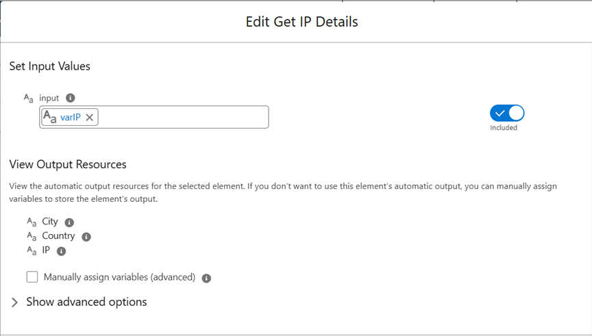 IP Detection in Salesforce Flow Apex LWC 3